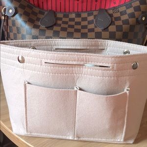 Purse insert organizer with LV tote bag
